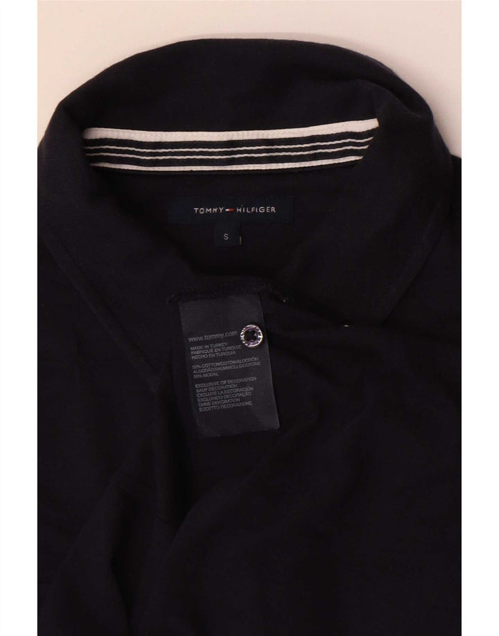 Женская пуловерная рубашка Tommy Hilfiger UK 10, маленькая, темно-синяя, хлопковая