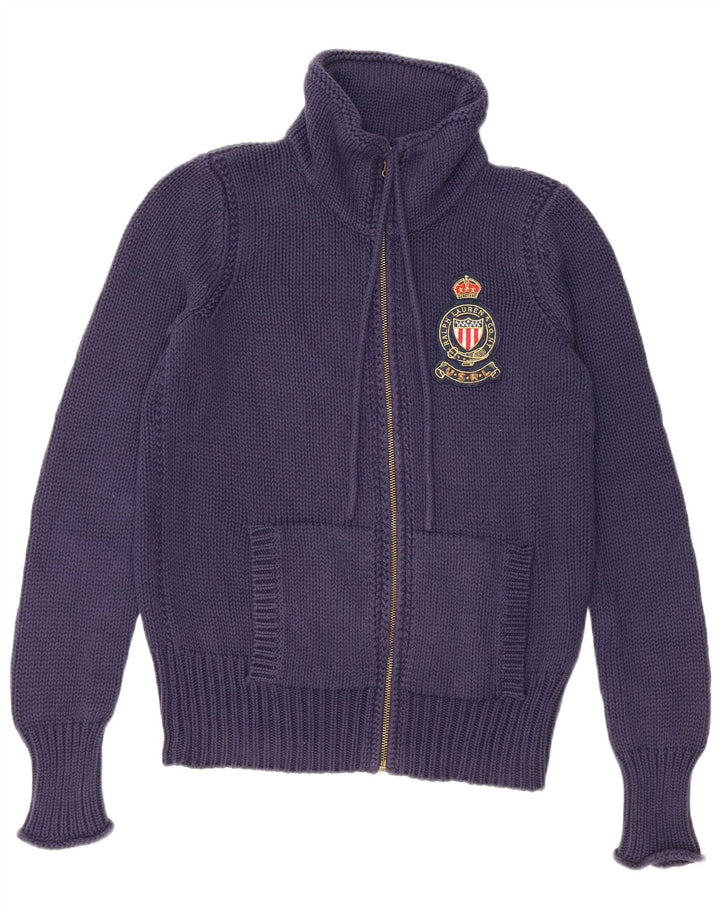 Женский кардиган-свитер RALPH LAUREN UK 14, средний темно-синий, хлопок