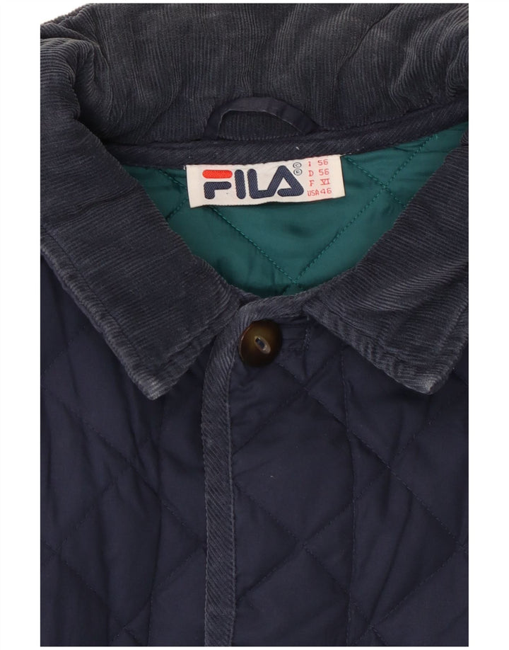Fila Мужская стеганая куртка IT 56 3XL Темно-синий