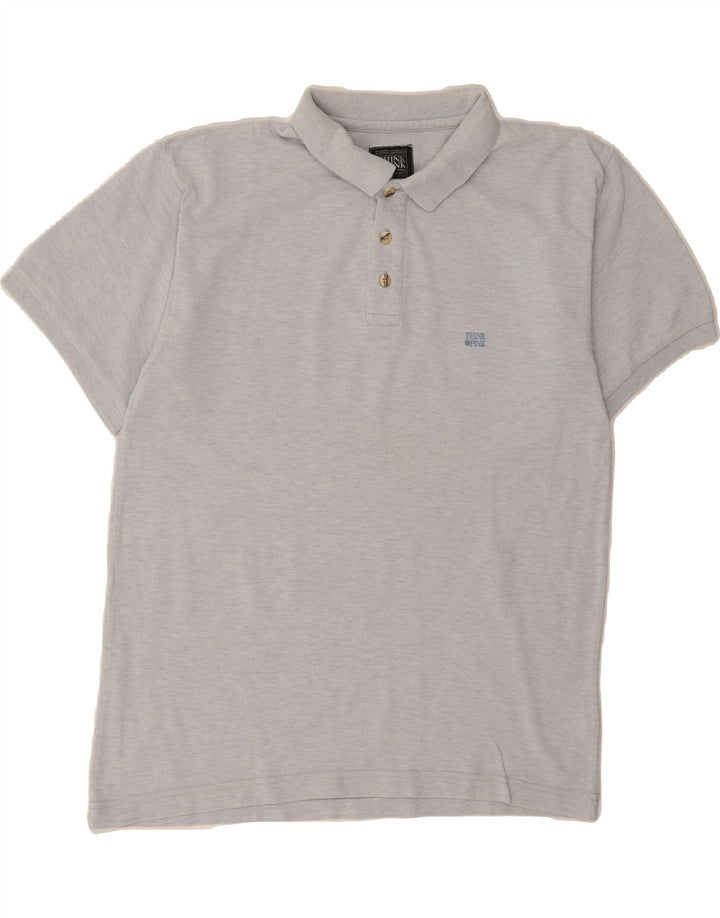 THINK PINK Mens Polo Shirt Small Grey Cotton Vintage Think Pink and Second-Hand Think Pink from Messina Hembry 