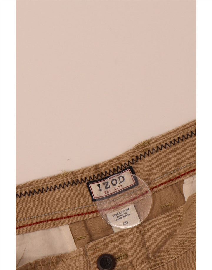 IZOD Mens Chino Shorts W40 XL Brown Cotton Vintage Izod and Second-Hand Izod from Messina Hembry 