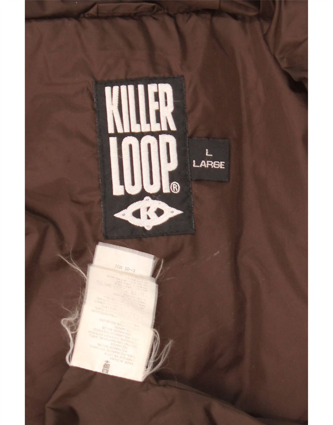 Мужская стеганая куртка с капюшоном Killer Loop UK 40, большой коричневый полиамид