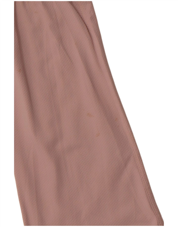 LULULEMON Женский укороченный топ свободного кроя с длинными рукавами UK 14 Средний розовый