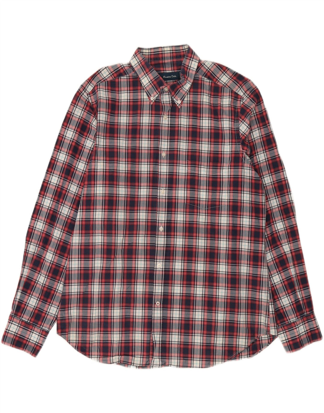 Мужская рубашка Massimo Dutti XL в красную клетку