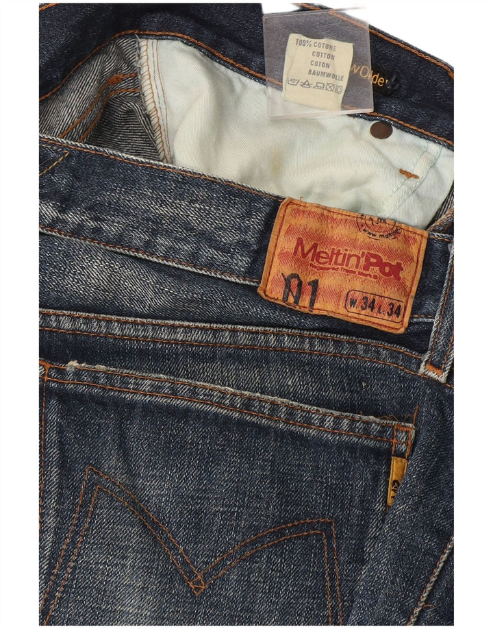 Мужские джинсы Meltin' Pot Bootcut W34 L34 синие, хлопок