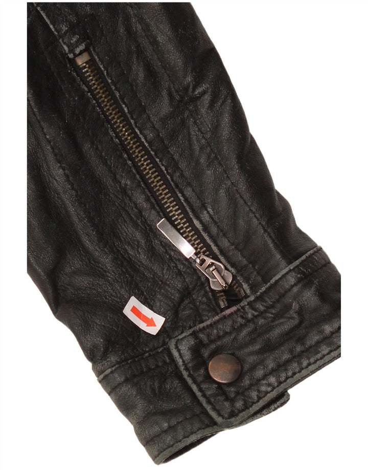 MOTIVI Женская кожаная куртка UK 14 Medium Black