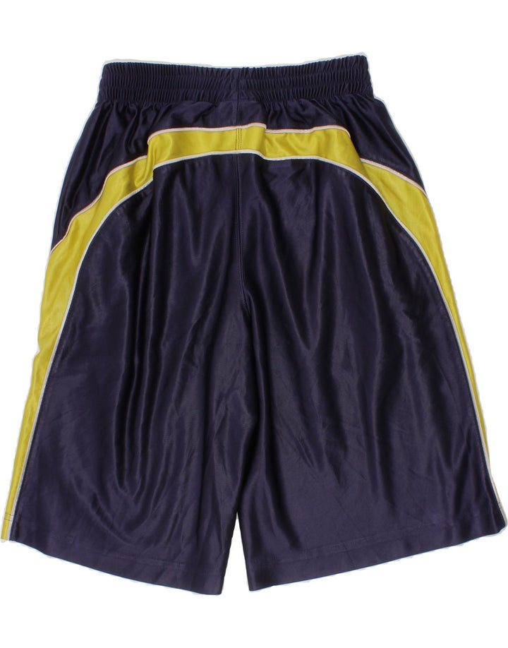 PUMA Boys Sport Shorts 9-10 Years Medium Navy Blue Colourblock Polyester Vintage Puma and Second-Hand Puma from Messina Hembry 