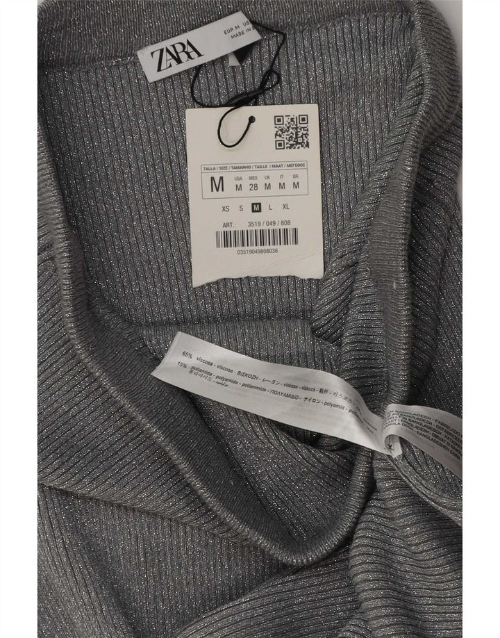 Женская длинная юбка Zara Medium W28 L34 Серая вискоза