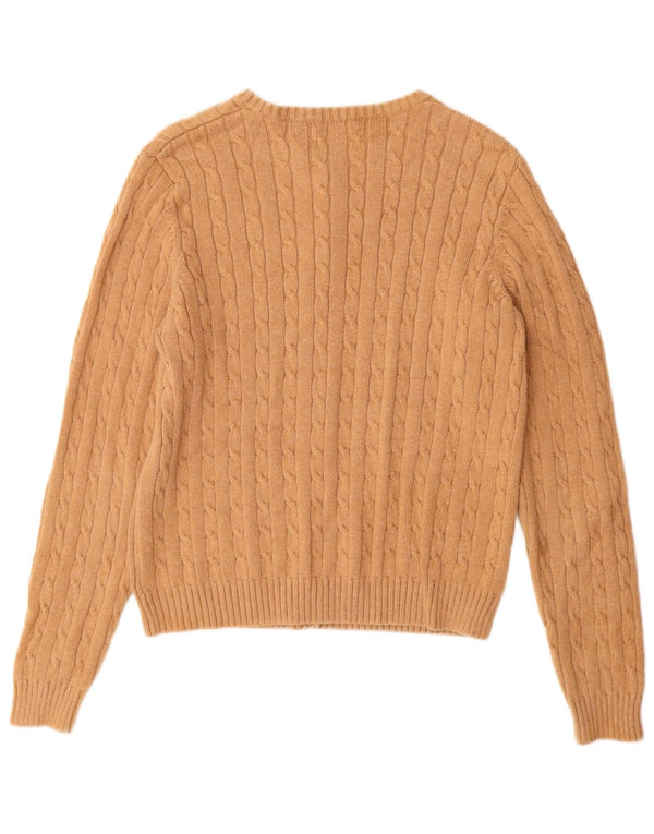 Женский кардиган EDDIE BAUER, свитер UK 12, средний бежевый, хлопок