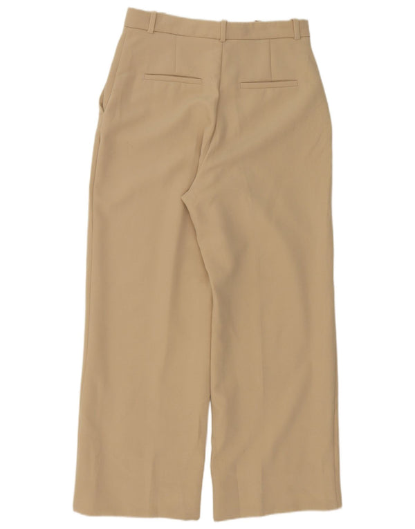 Женские брюки чинос с завышенной талией Zara, средние W30 L28, бежевые
