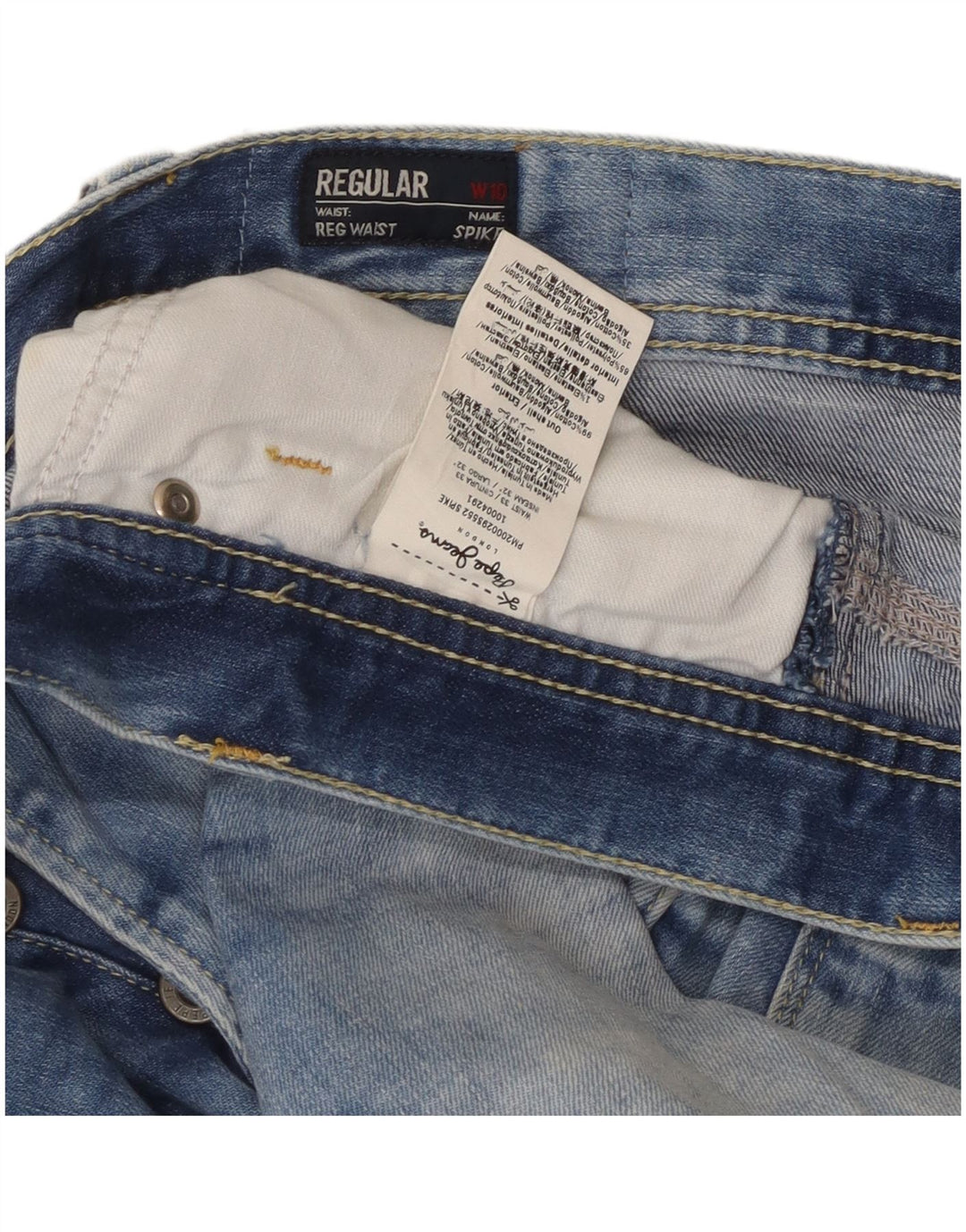 PEPE Jeans Женские прямые джинсы W33 L32 Синий хлопок