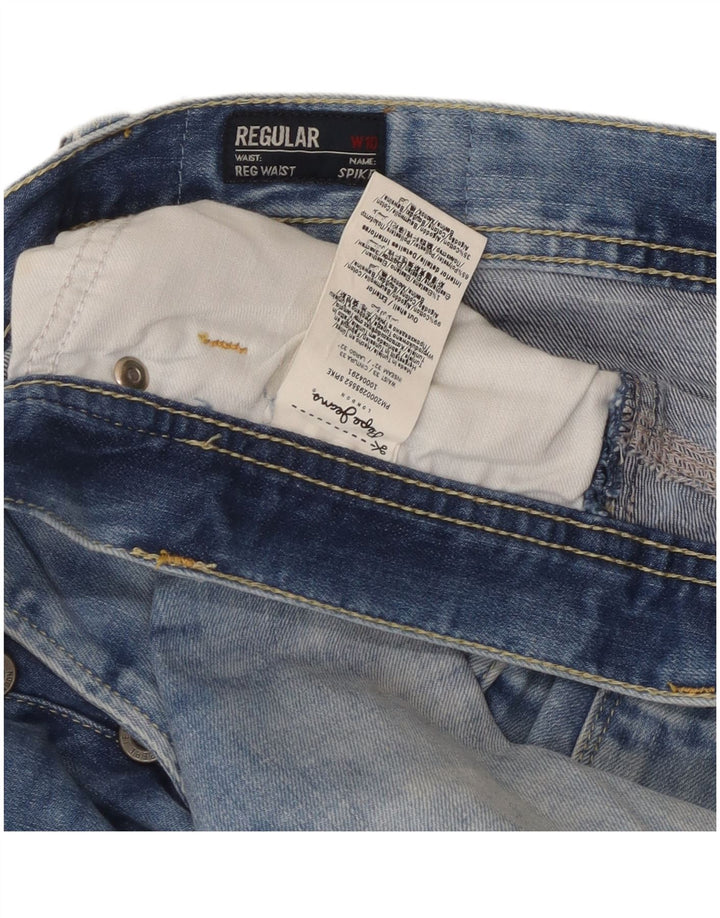 PEPE Jeans Женские прямые джинсы W33 L32 Синий хлопок