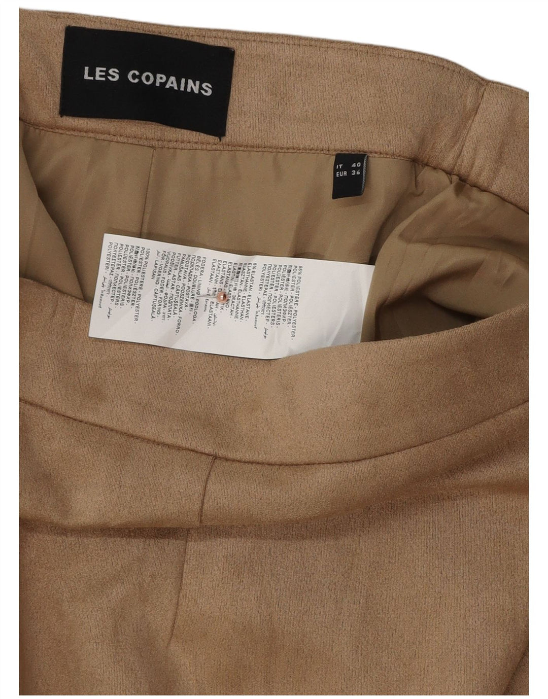 Les Copains Женская мини-юбка с низкой талией IT 40 Small W30 Бежевый полиэстер