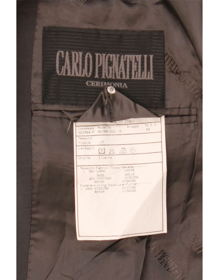 CARLO PIGNATELLI Мужской пиджак на 3 пуговицах IT 52 XL Серый Шерстяной