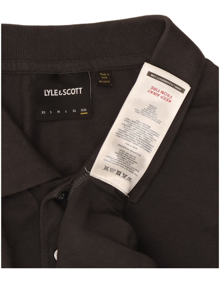Мужская рубашка-поло Lyle & Scott 2XL, серая, хлопок