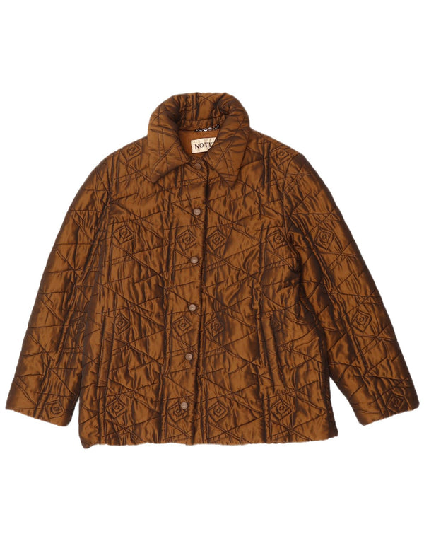 Женская стеганая куртка MARIELLA BURANI Notizie UK 14, большая коричневая