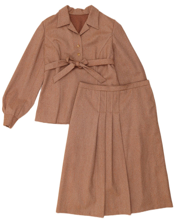 Винтажный женский комплект из 2 юбок UK 12 Medium W30 Коричневый