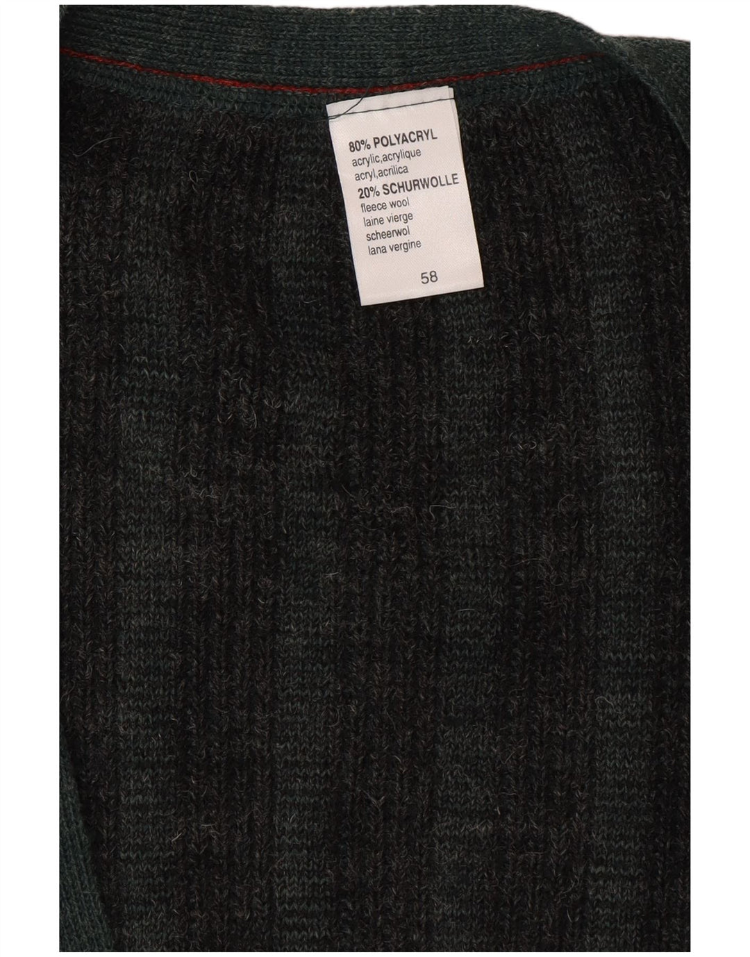 Мужской кардиган VINTAGE IT 58 3XL Полиакрил в зеленую полоску