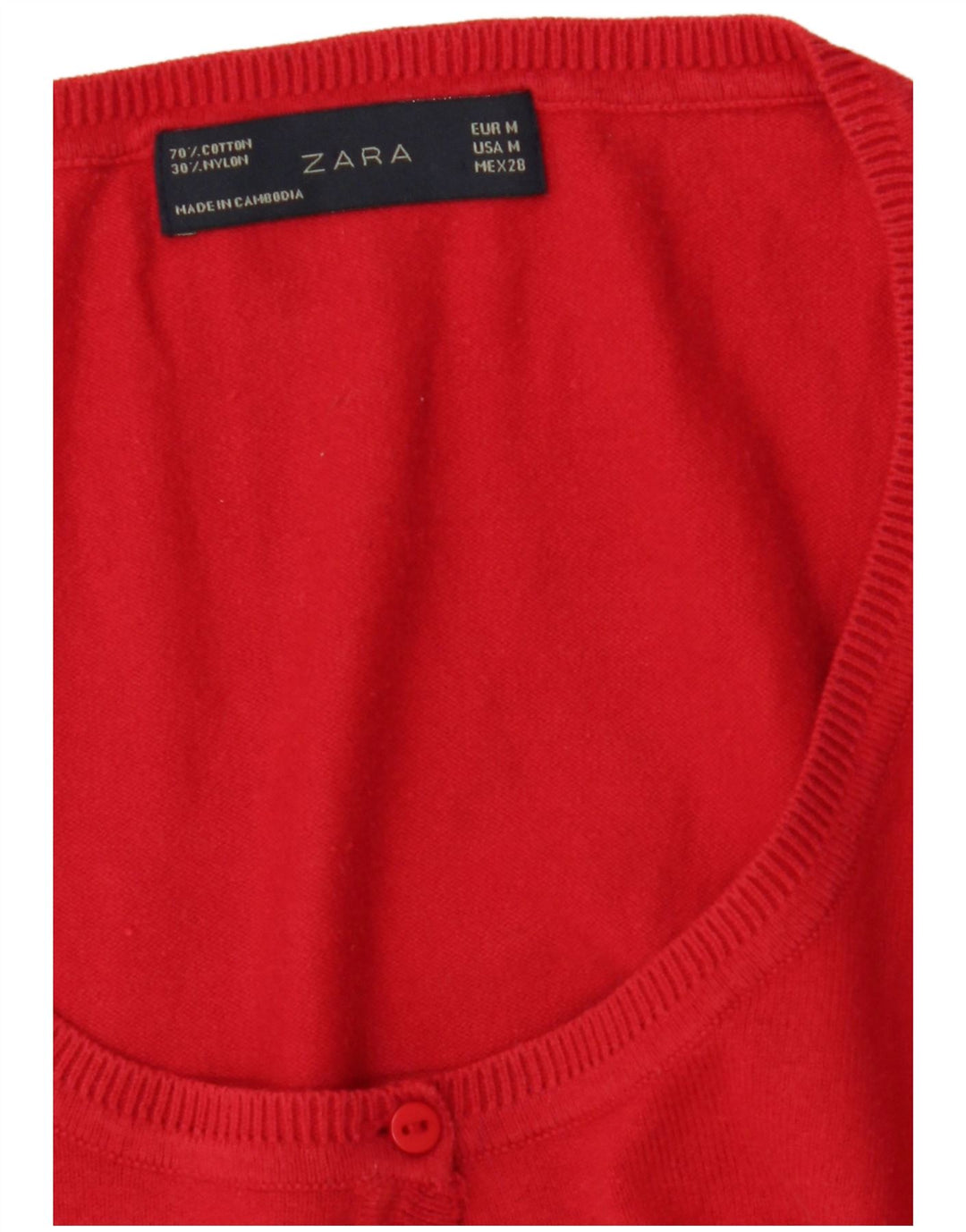 Женский кардиган с рукавом 3/4 Zara UK 12, средний красный