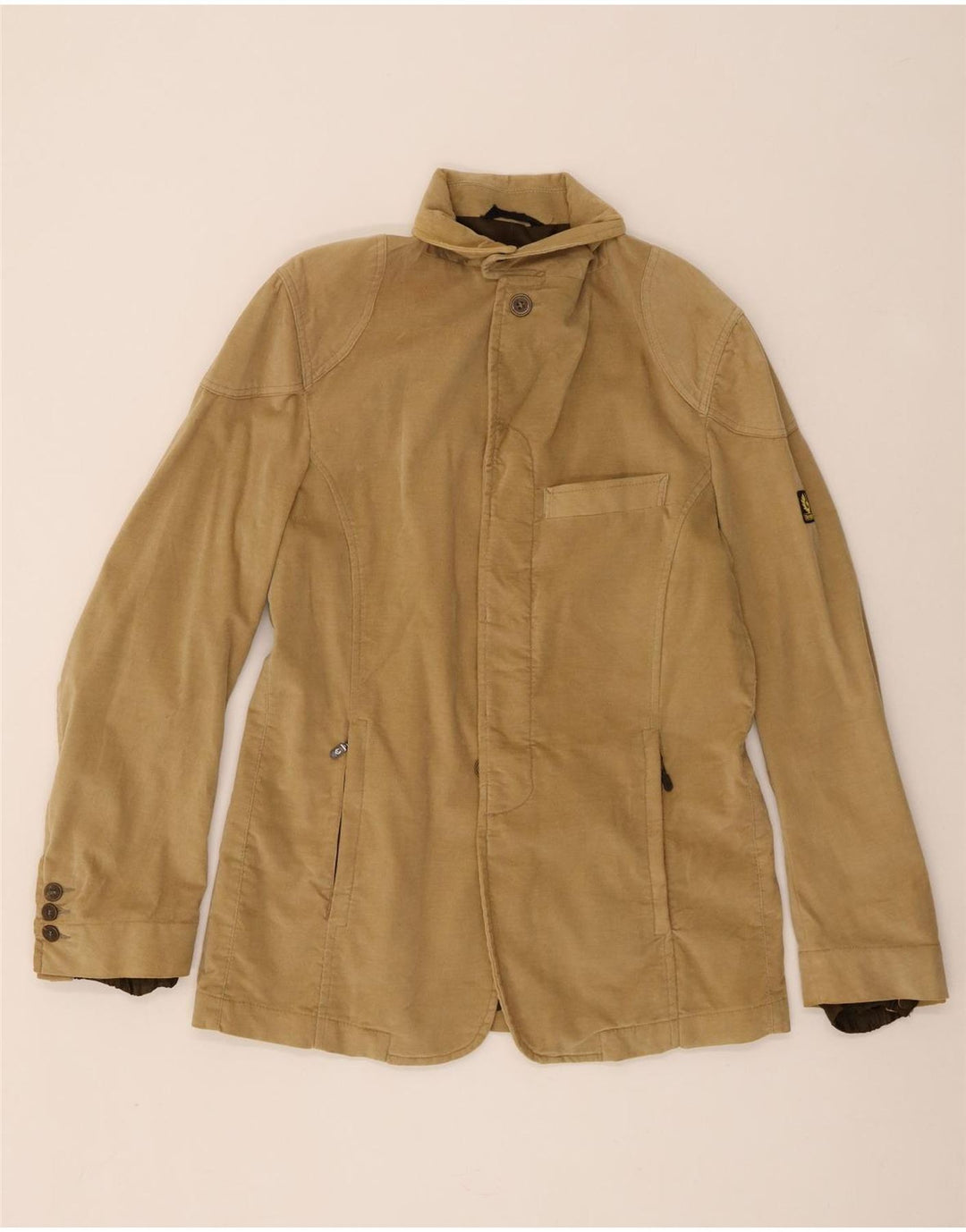 Мужской пиджак Belstaff UK 36, маленький, бежевый, хлопок