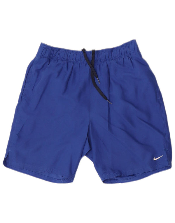 Женские спортивные шорты Nike UK 10, маленькие синие, полиэстер
