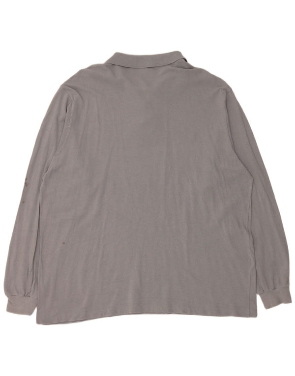 Мужская рубашка поло Lacoste с длинным рукавом, размер 8, 3XL, серая, хлопок