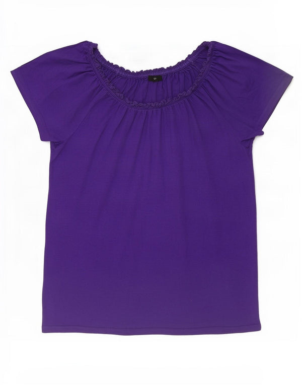Женская блузка M&Co Top UK 14, средний фиолетовый, вискоза