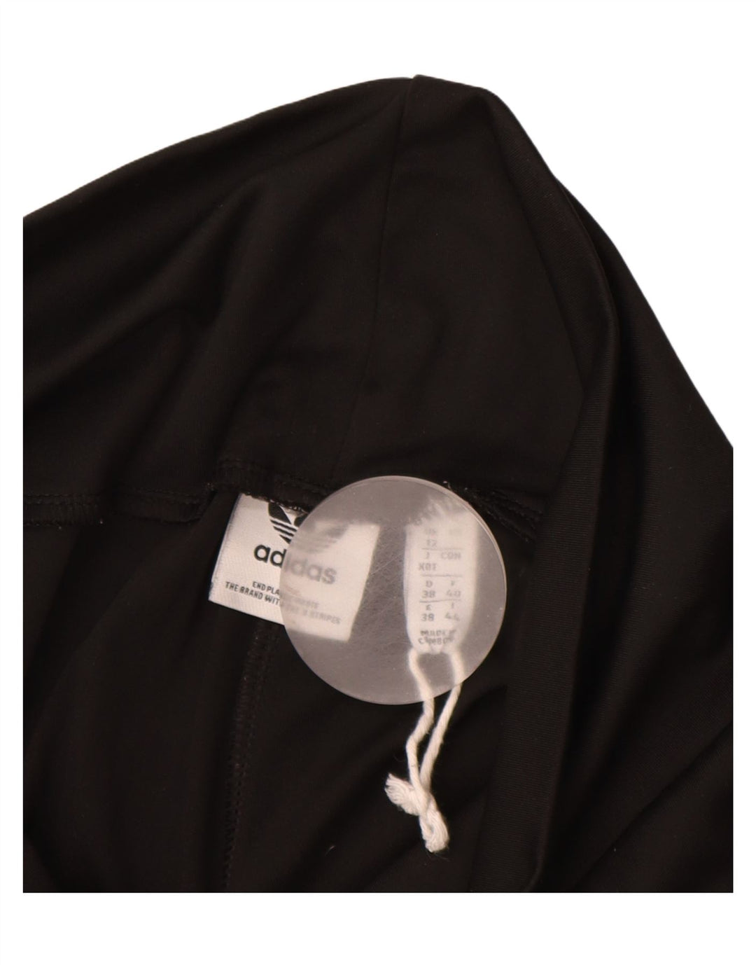 Женские леггинсы с рисунком ADIDAS UK 12, средний черный полиэстер