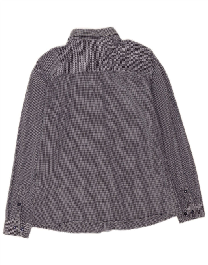 Ассоциация поло США. Женская рубашка EU 38, средний темно-синий, хлопок в мелкую клетку