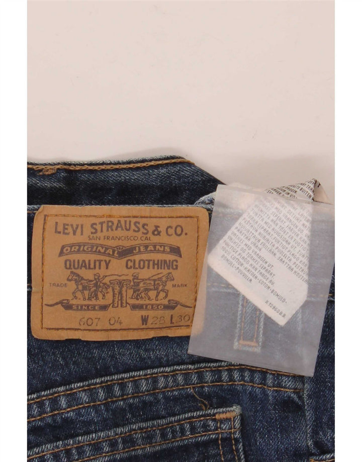 Мужские прямые джинсы Levi's 607 W28 L30 синие, хлопок