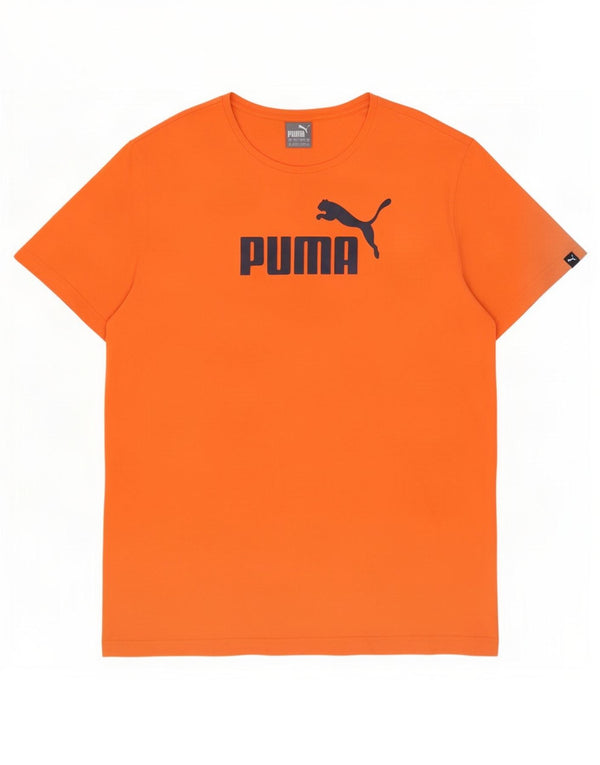Мужская футболка с рисунком Puma XL оранжевого цвета, хлопок