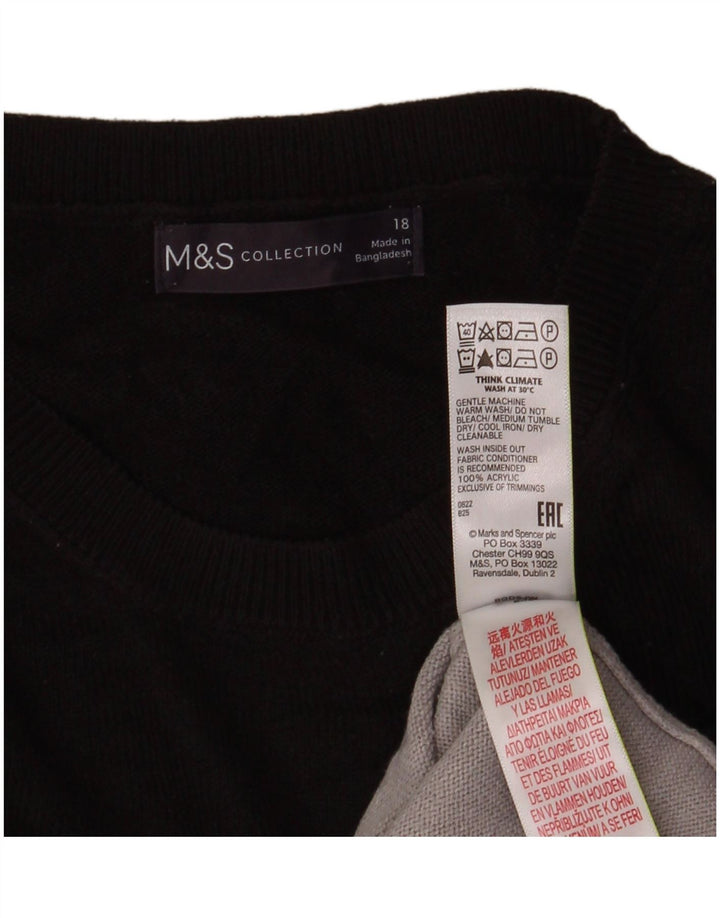 Женский джемпер с круглым вырезом Marks & Spencer UK 18 XL, разноцветный