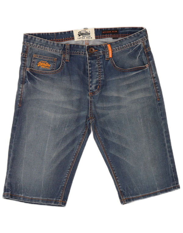 Мужские джинсовые шорты Superdry Slim W32, синие, хлопок