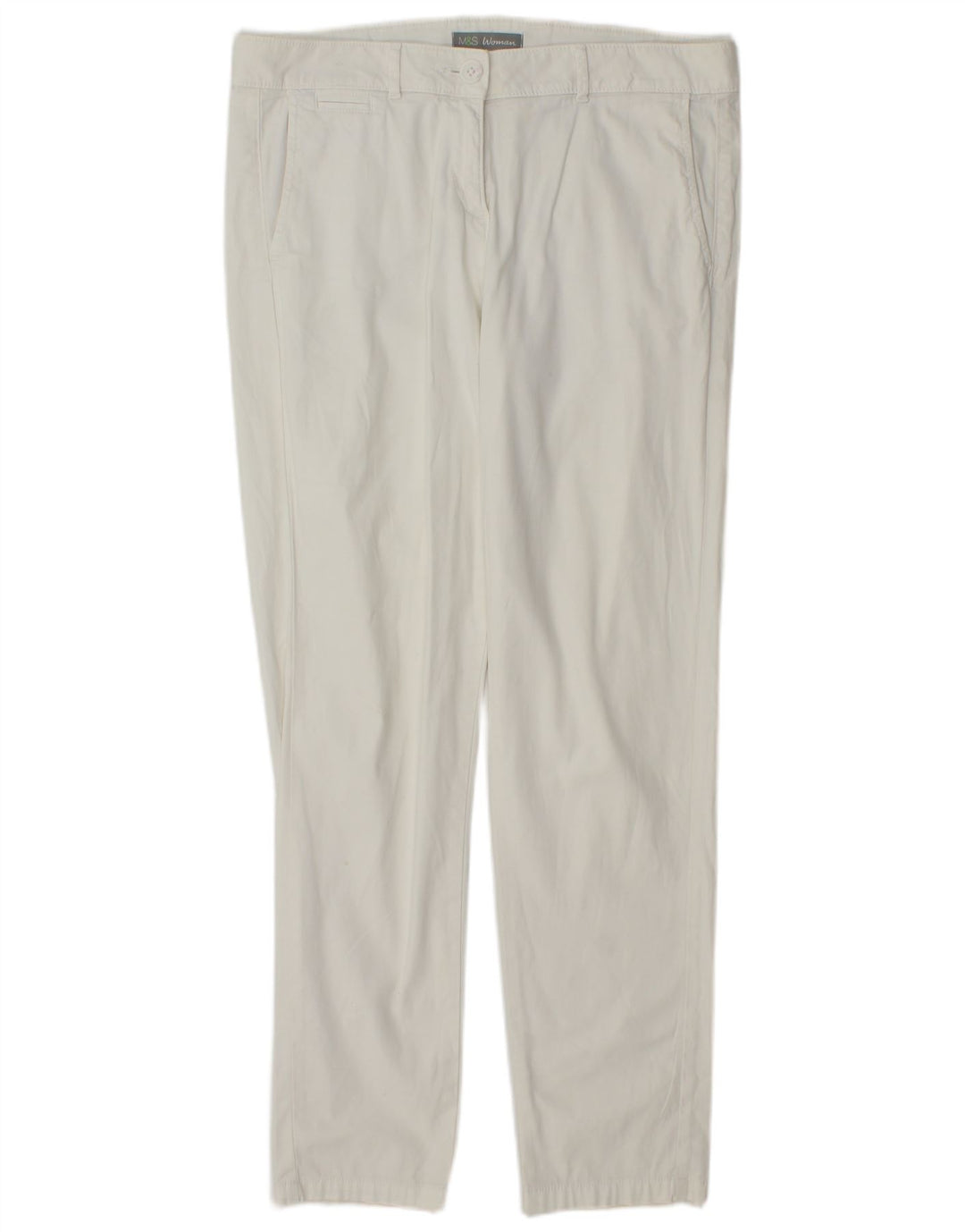 Женские брюки-чиносы Marks & Spencer UK 12 Medium W32 L30 белые