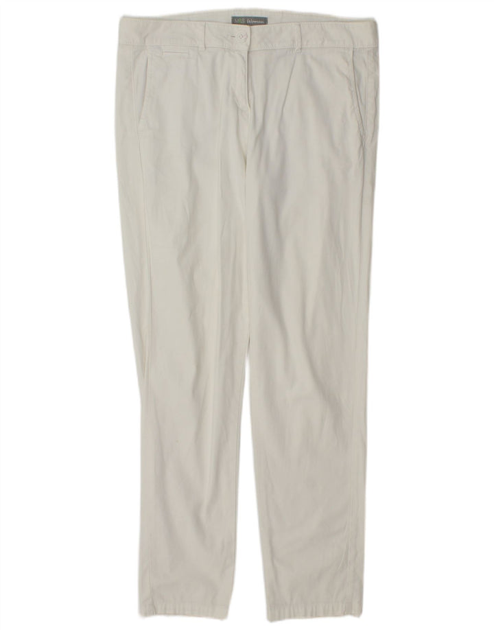 Женские брюки-чиносы Marks & Spencer UK 12 Medium W32 L30 белые