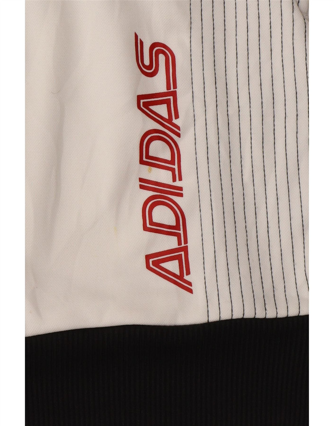 ADIDAS Womens Graphic Tracksuit Top Jacket UK 10 Small  White Colourblock Vintage Adidas and Second-Hand Adidas from Messina Hembry 