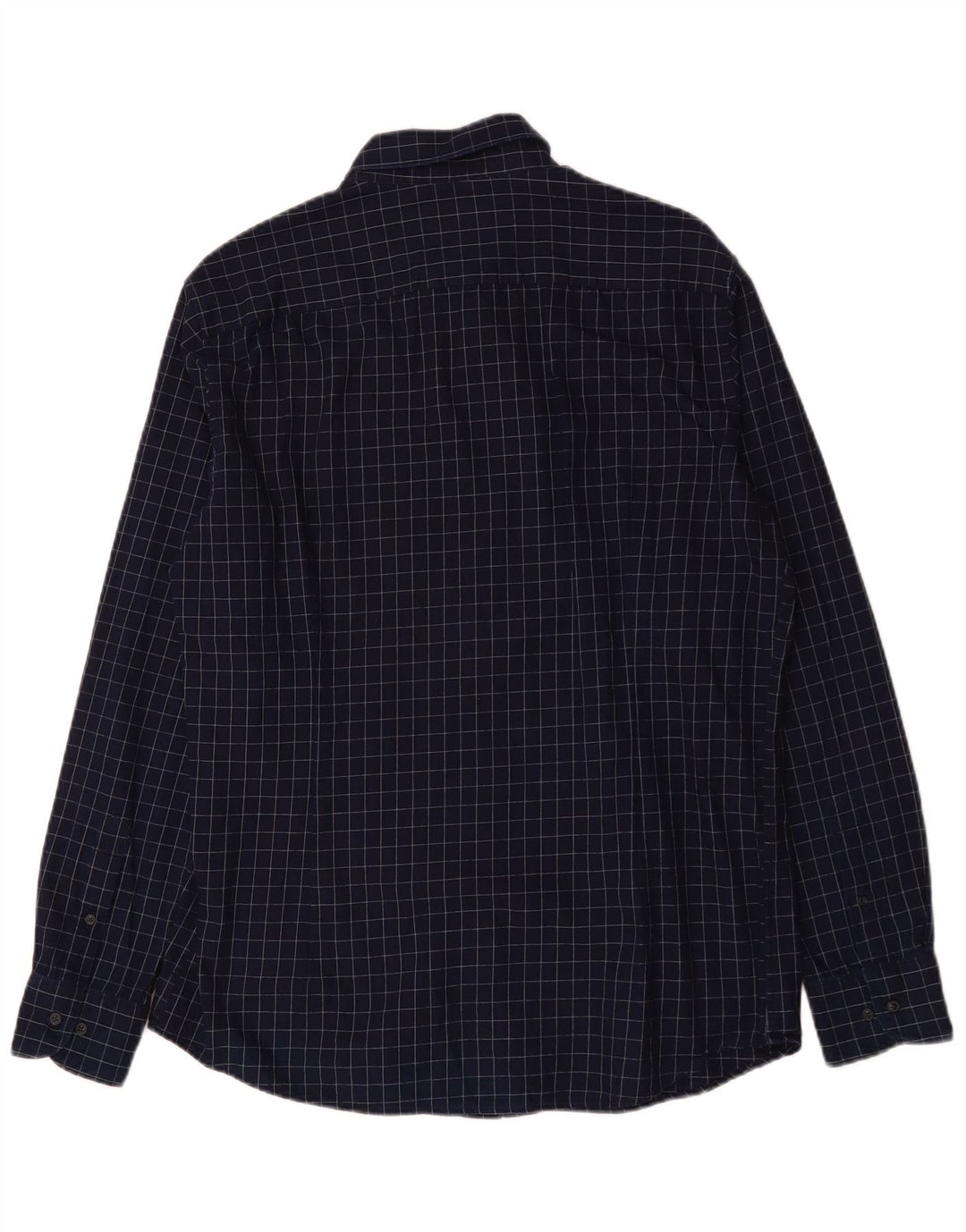 Мужская фланелевая рубашка Massimo Dutti XL, темно-синяя клетка, хлопок