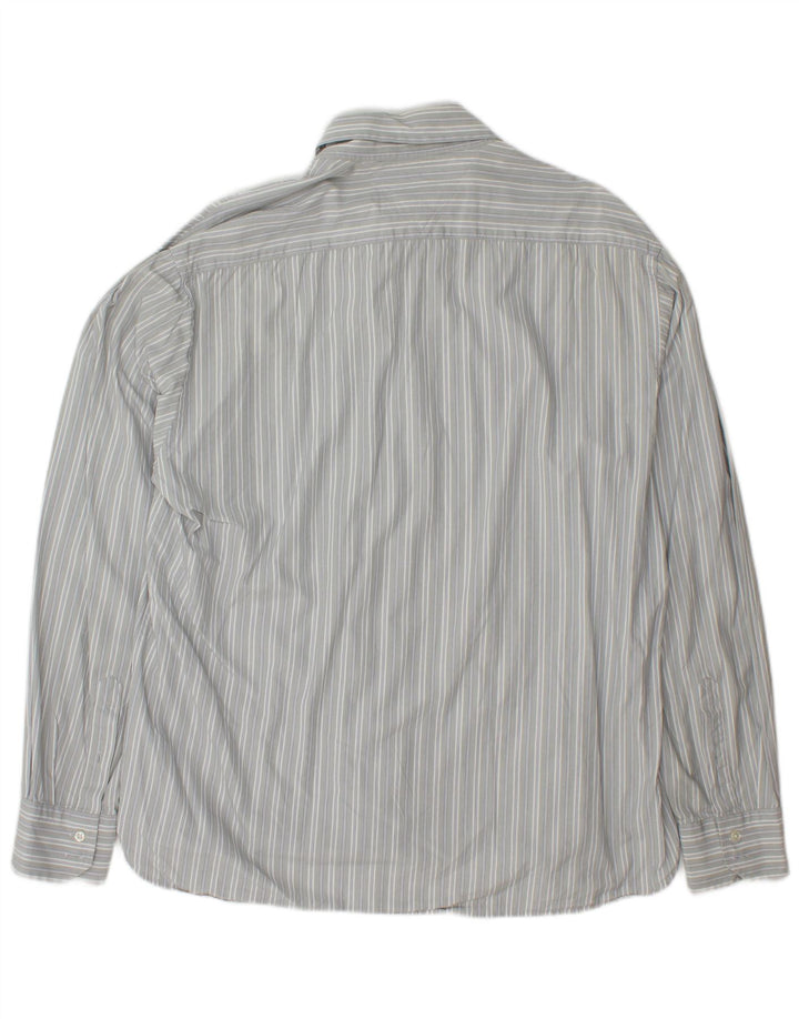 TOMMY HILFIGER Мужская рубашка XL, хлопковая серая полоска