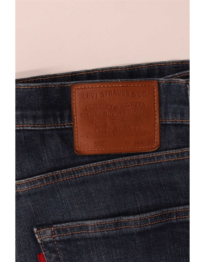 Мужские зауженные джинсы Levi's 512 W34 L30 синие
