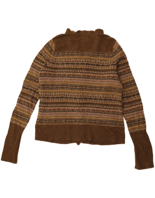 Женский свитер-кардиган Eddie Bauer Petite UK 14, большой зеленый из овечьей шерсти