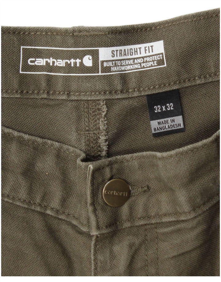 Мужские прямые брюки карго CARHARTT W32 L32 хаки, хлопок