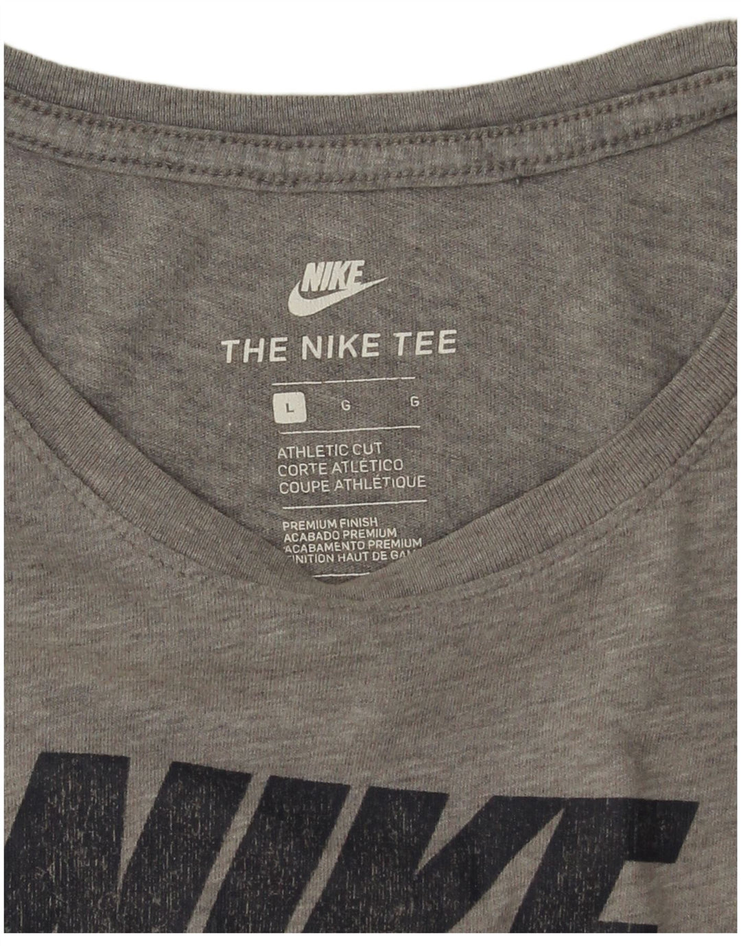 Мужская футболка с рисунком Nike Athletic Cut, большая серая в крапинку