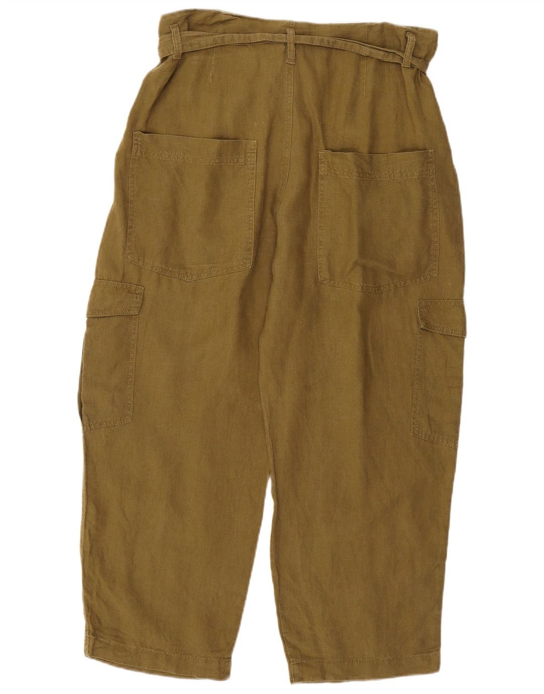 ZARA Womens Straight Cargo Trousers Large W30 L26 Khaki