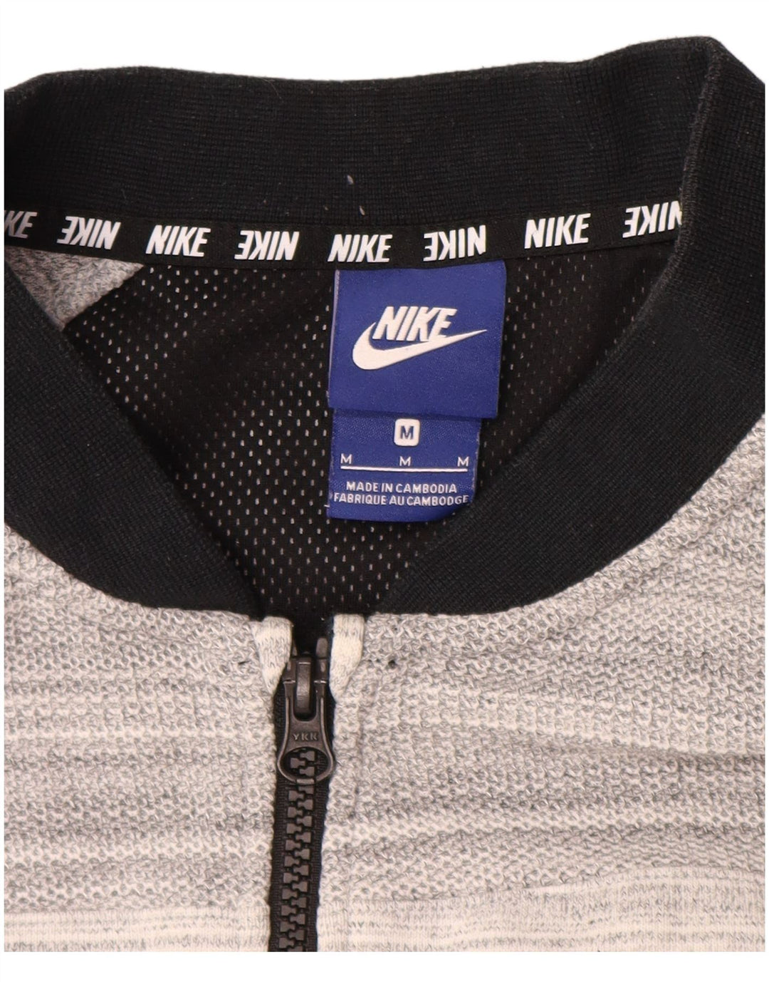 Мужской спортивный костюм NIKE, хлопковая куртка среднего серого цвета в полоску