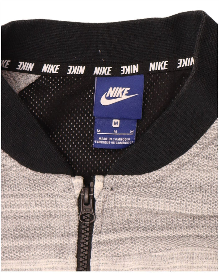 Мужской спортивный костюм NIKE, хлопковая куртка среднего серого цвета в полоску