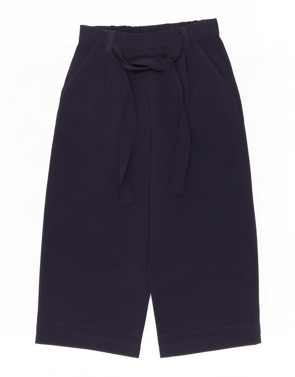 Zara Женские широкие брюки-капри, маленькие W28 L22, темно-синий, полиэстер