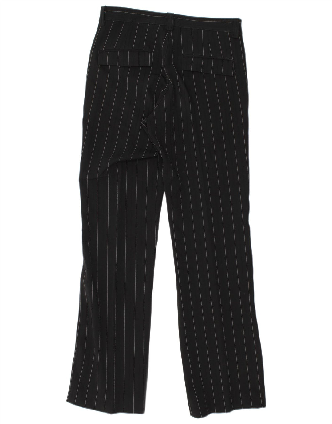 ВИНТАЖНЫЕ женские прямые брюки чинос IT 44 Medium W30 L32 Черные в полоску