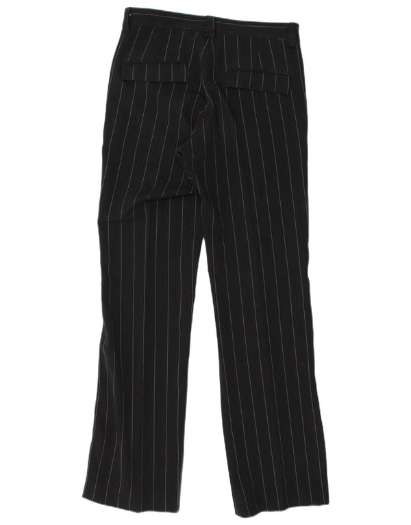 ВИНТАЖНЫЕ женские прямые брюки чинос IT 44 Medium W30 L32 Черные в полоску