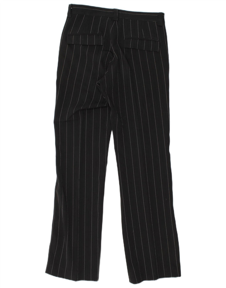 ВИНТАЖНЫЕ женские прямые брюки чинос IT 44 Medium W30 L32 Черные в полоску