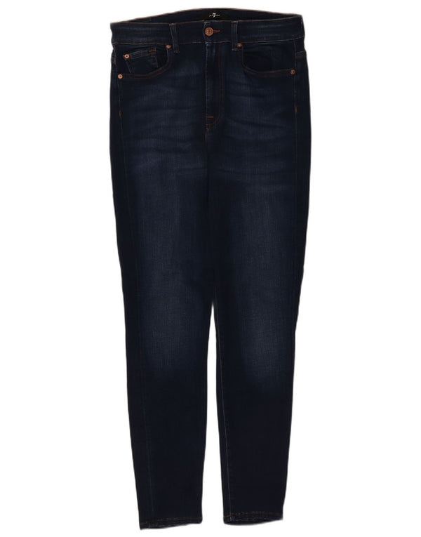 Женские джинсы скинни 7 For All Mankind W32 L28 Темно-синие, хлопок